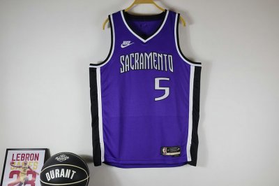 5 Fox Sacramento Kings 2024-25 Retro Maillot Violet